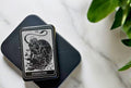 Custom Engraved Tarot Card Lighter, Refillable Black Gothic Gift, Spiritual Present, Smoker Accessory