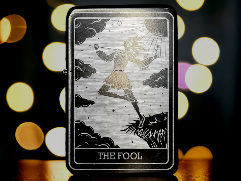 The Fool Tarot Card Lighter | Engraved Refillable Flip Top Lighter