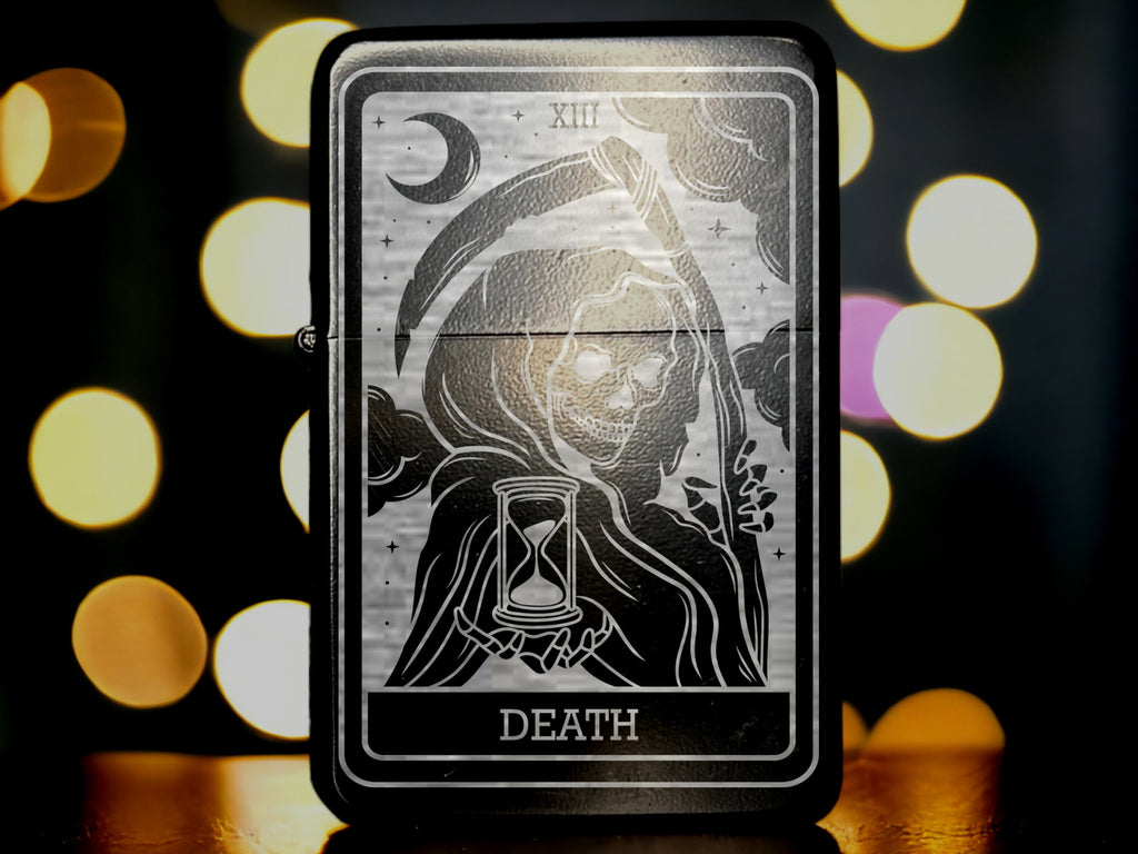 Death Custom Engraved Tarot Card Lighter