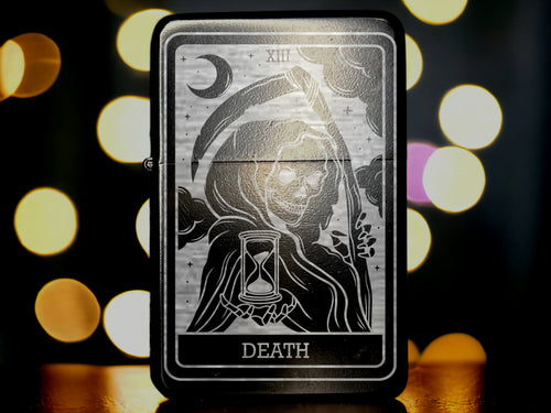 Death Custom Engraved Tarot Card Lighter