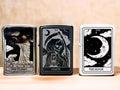 Engraved Tarot Card Lighter, Gothic Accessories, Sun, Moon, Lovers