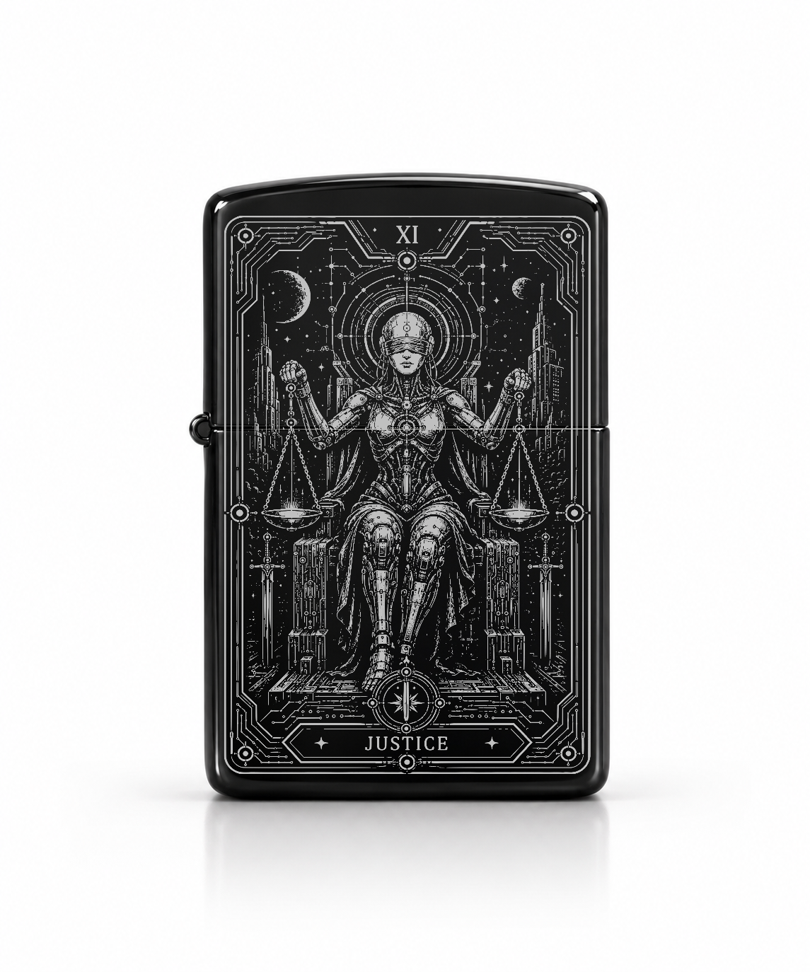 Justice XI Tarot Lighter – Futuristic