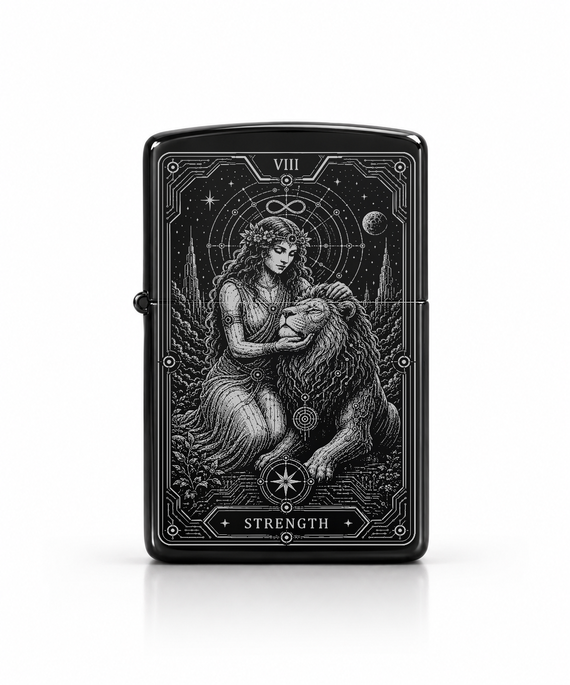 Strength VIII Tarot Lighter – Futuristic