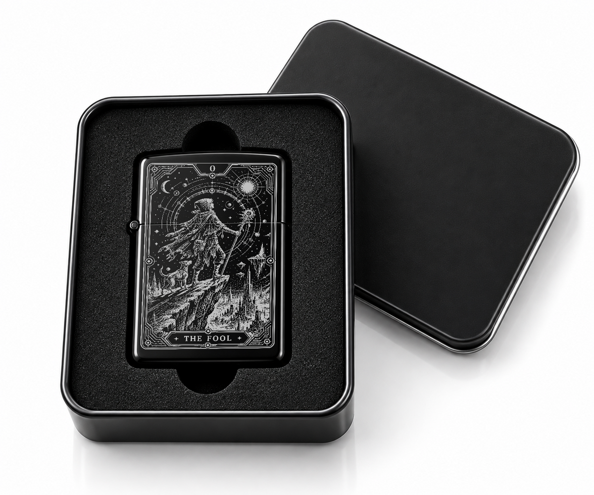The Fool Tarot Lighter – Futuristic 0 Design