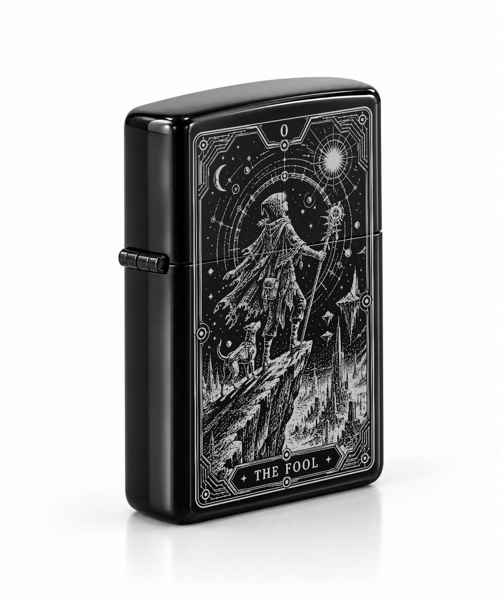 The Fool Tarot Lighter – Futuristic 0 Design