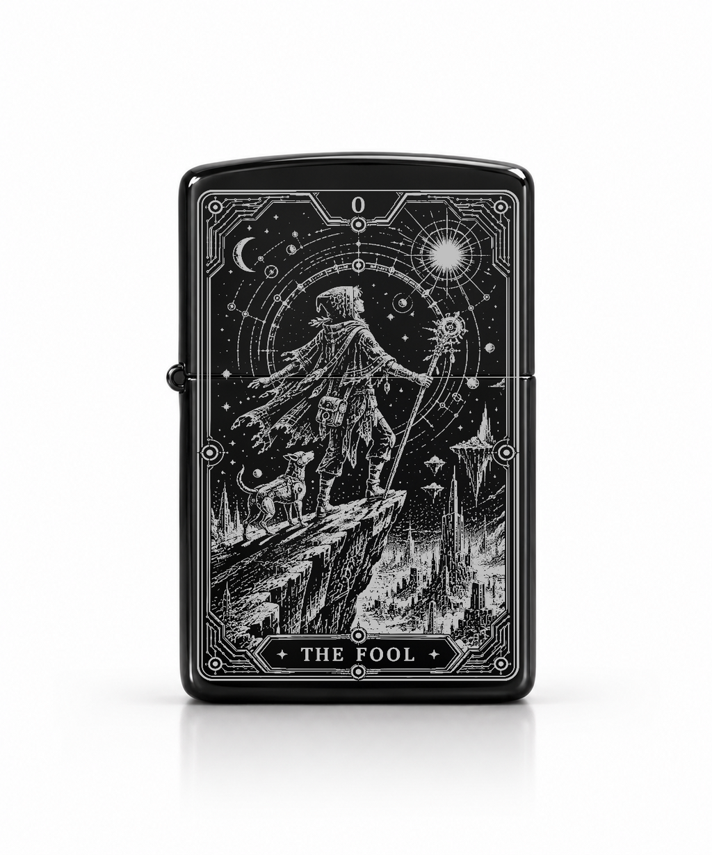 The Fool Tarot Lighter – Futuristic 0 Design