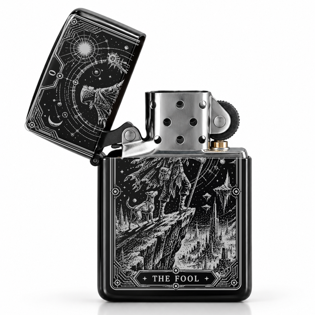 The Fool Tarot Lighter – Futuristic 0 Design