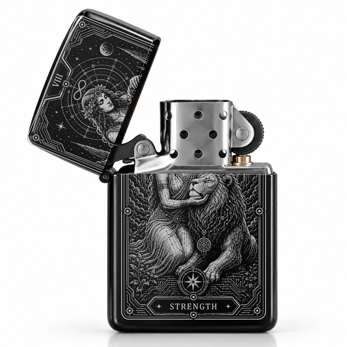 Strength VIII Tarot Lighter – Futuristic