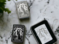 The Lovers Tarot Card Lighter, Gothic Refillable Engraved Lighter