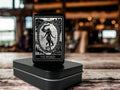 The World Tarot Card Lighter | Engraved Black Refillable Flip Top