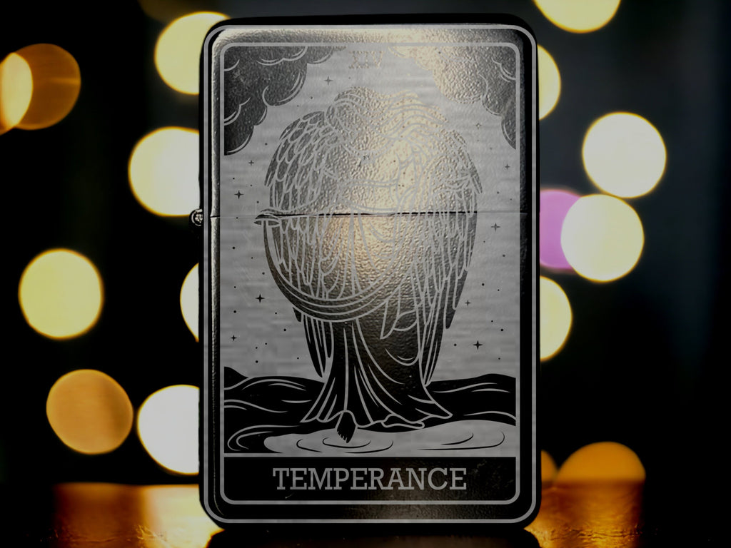 Temperance Tarot Card Lighter, Engraved Refillable Lighter, Spiritual Gift