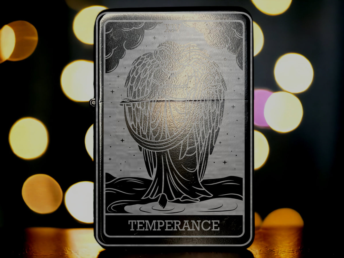 Temperance Tarot Card Lighter, Engraved Refillable Lighter, Spiritual Gift